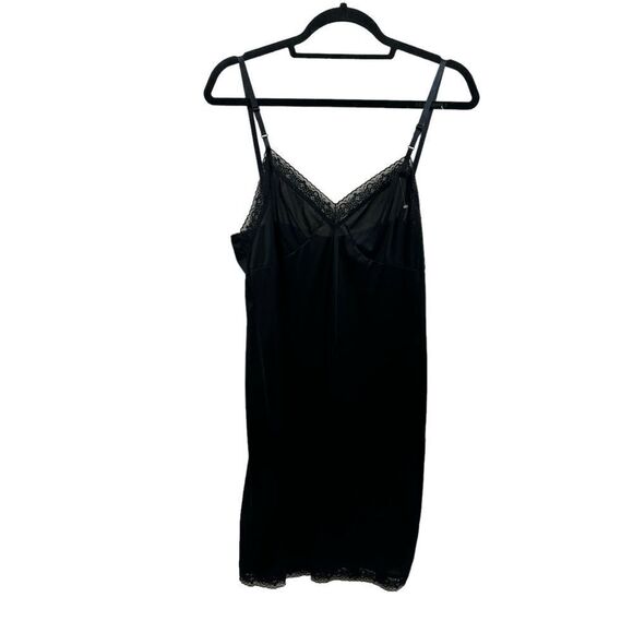 Ladies Vanity Fair Black satin Midi Length Slip Size 38 - Picture 4 of 11
